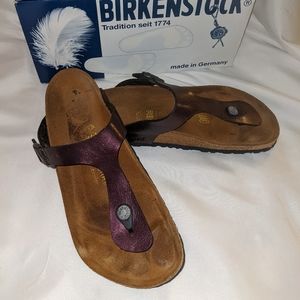 Birkenstock Gizeh sandals plum purple